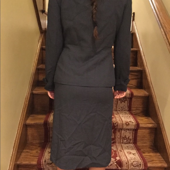 Anne Klein Dark grey Skirt Suit Set